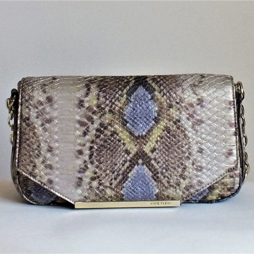 𝅺amazing Anne Klein Animal Print Lizard or Snake Print Handbag  NEW Never Used